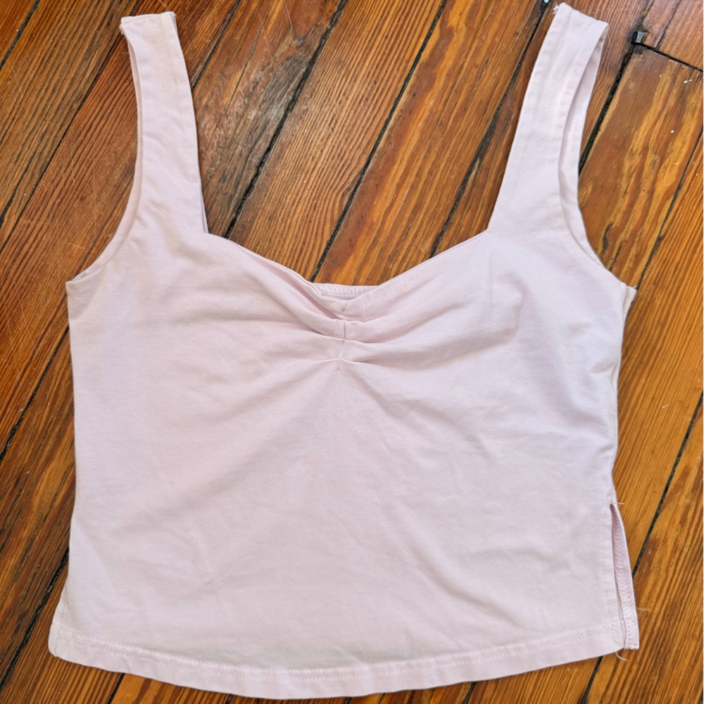 Light Pink Sleeveless Crop Top